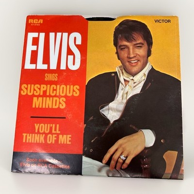 Elvis Presley Suspicious Minds You ll Think of Me 1969 RCA 47-9764 45 Picture