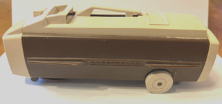 Vintage Electrolux Canister Vacuum Cleaner Plastic Toy Coin Bank Promo Brwn/Whit
