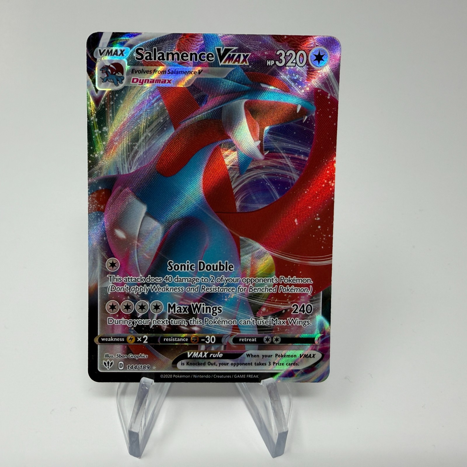 Salamence VMAX 144/189 SWSH03: Darkness Ablaze Ultra Rare Pokemon Card NM M