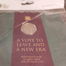 2020 Royal Mint Withdrawal from the European Union EU BU 50p Fifty Pence Coin 