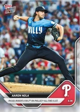 Aaron Nola 2nd All-Time K's Phillies - 2025 MLB Topps NOW - Card 777 Presale