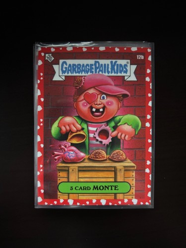 3 Card MONTE [Black Hearts Foil] #12B 2026 Topps Garbage Pail Kids Valentine's Day card