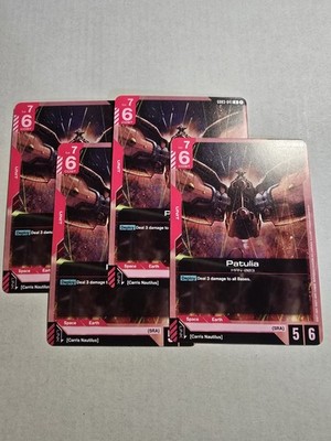 Patulia Gundam TCG GD03-041 x4 Uncommon Steel Requiem playset