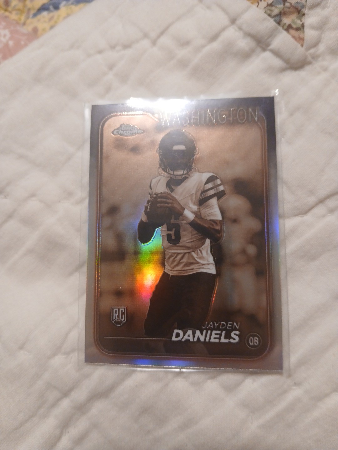 2024 Topps Chrome - Rookies Jayden Daniels #201 Sepia Refractor (RC)