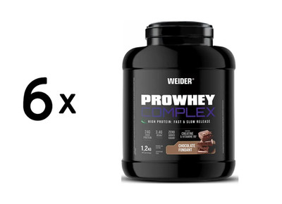 6 x Weider Pro Whey Complex (1200g) Chocolate Fondant (40,28 EUR/kg)