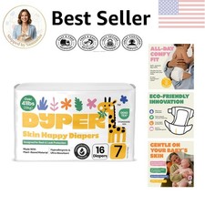 Leak-Proof Size 7 Baby Diapers - 16 Pack for All Night Protection