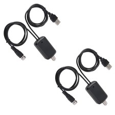 2pcs HDTV Antenna Amplifier Signal Booster High Gain 75 Ohm F-type Connector