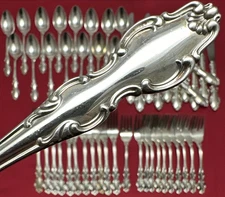 50 Pc ENGLISH CROWN Silverplated Flatware Set Service for 8 +  Reed & Barton