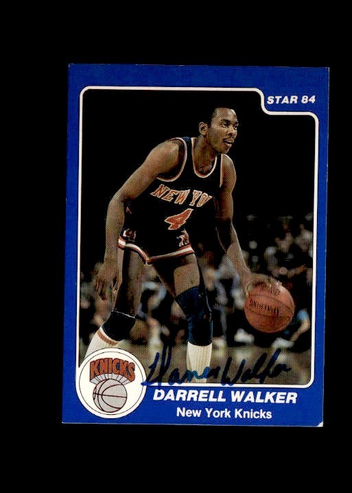 Darrell Walker 1983-84 Star Basketball Knicks authentic autographed card
