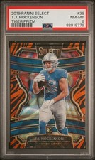 2019 Panini Select T.J. Hockenson RC Tiger Prizm #38 PSA 8