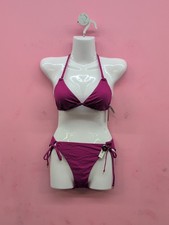 Victoria Secret Essential Triangle Top Side Tie Bottom Bikini Set M Berry Blush