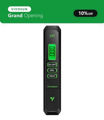 VIVOSUN Digital pH Meter 0.01pH High Accuracy Pen Type Hydroponic pH Tester
