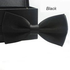 Bowtie Mens Adjustable Formal Wedding Party Necktie Bow Tie Solid Color Tuxedo
