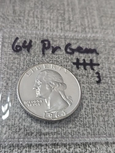 1964 Washington Silver Quarter Proof Gem+++ Listing 3