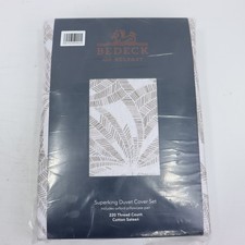 Bedeck of Belfast Cora Duvet Cover Light Grey Super King