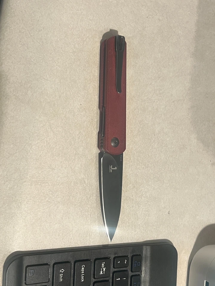 Kizer Feist вкладыш замок нож красный джинсовой ткани Micarta с Stonewash лезвие используется ежедневно - Изображение 2 из 4