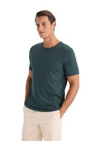 Herren T-Shirt DeFacto GrößE M DunkelgrüN Baumwolle Modell 12345