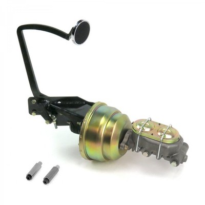 35-40 Ford OEM X-Frame 8'' Dual Brake Pedal Kit Disk/Disk 3'' Chr Pad 