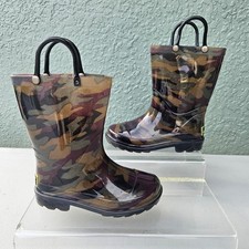 Western Chief Youth Light Up Camo Rain Boots Toddler Shoes Size US 10
