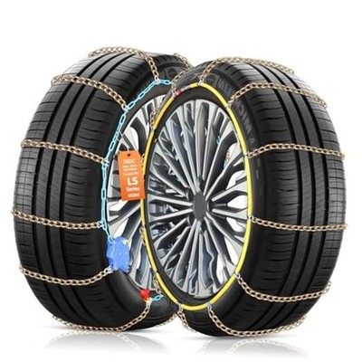  Auto Lock Snow Tire Chains, 50s Quick Easy, Enhanced Manganese Steel LS1521
