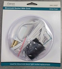 E-26 New C7 Replacement Light Cord for blow mold, 4', Socket Outdoor W/Fuse