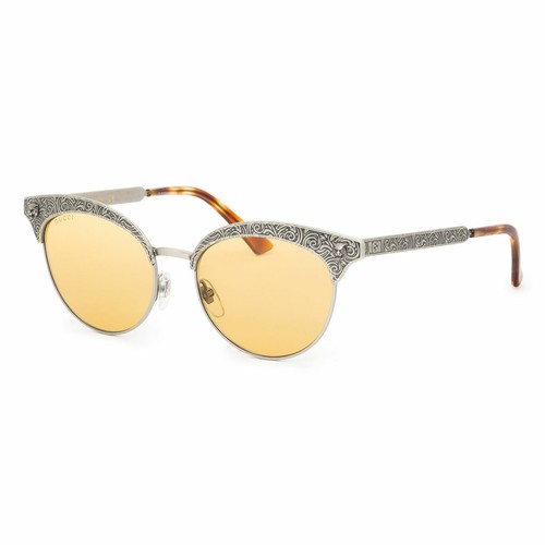 Gucci Donna Novità GG0220S 004 Donna 52mm Giallo/Marrone Lenti Occhiali da  Sole | eBay
