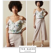NEW TED BAKER PERGOLA cami with ruffle detail Size 2