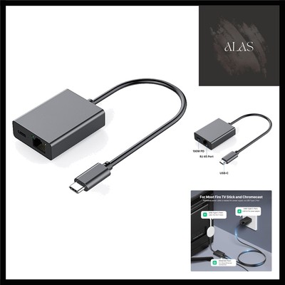 LAN Adapter für Waipu TV Chromecast MacBook 4K USB C Ethernet