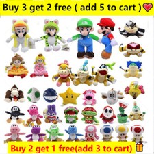 Super Mario Bros Plush Toys Stuffed Soft Collection Doll Kids Birthday Gifts