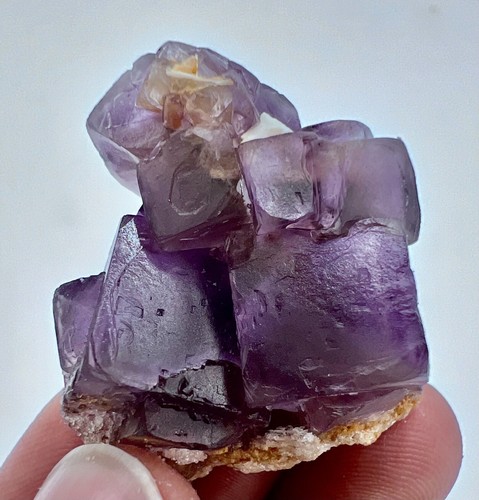 23 Gm Beautiful Natural Rare Purple Cubic Fluorite Specimen From Pakistan