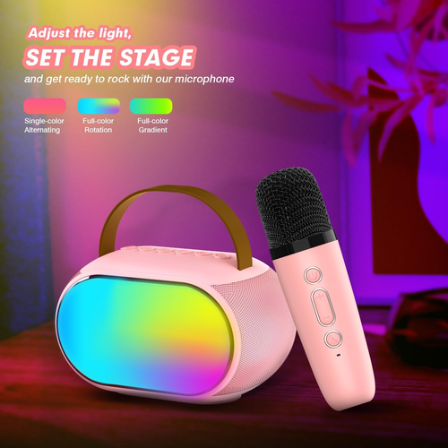 Kids Karaoke Microphone Machine with Dual Drivers, Toys for 3, 4, 5, 6, 7, 8, 9, - Picture 6 of 9