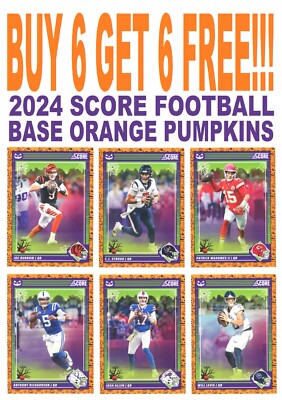 2024 SCORE-A-TREAT Football Halloween BASE ORANGE PUMPKINS (YOU PICK/CHOOSE)
