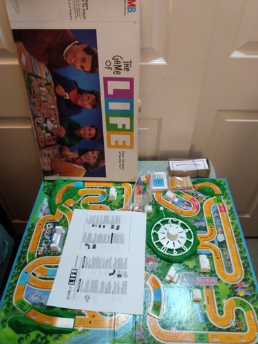 Vintage 1991 Milton Bradley The Game of Life Board Game - Complete Without Ring