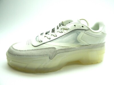 REEBOK WOMEN'S CLUB C CARDI CASUAL H01012 CHALK CLEAR SHOES SIZE