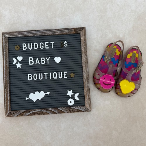 MINI MELISSA Emoji Flats Jellies Sandals Size 8 Toddler