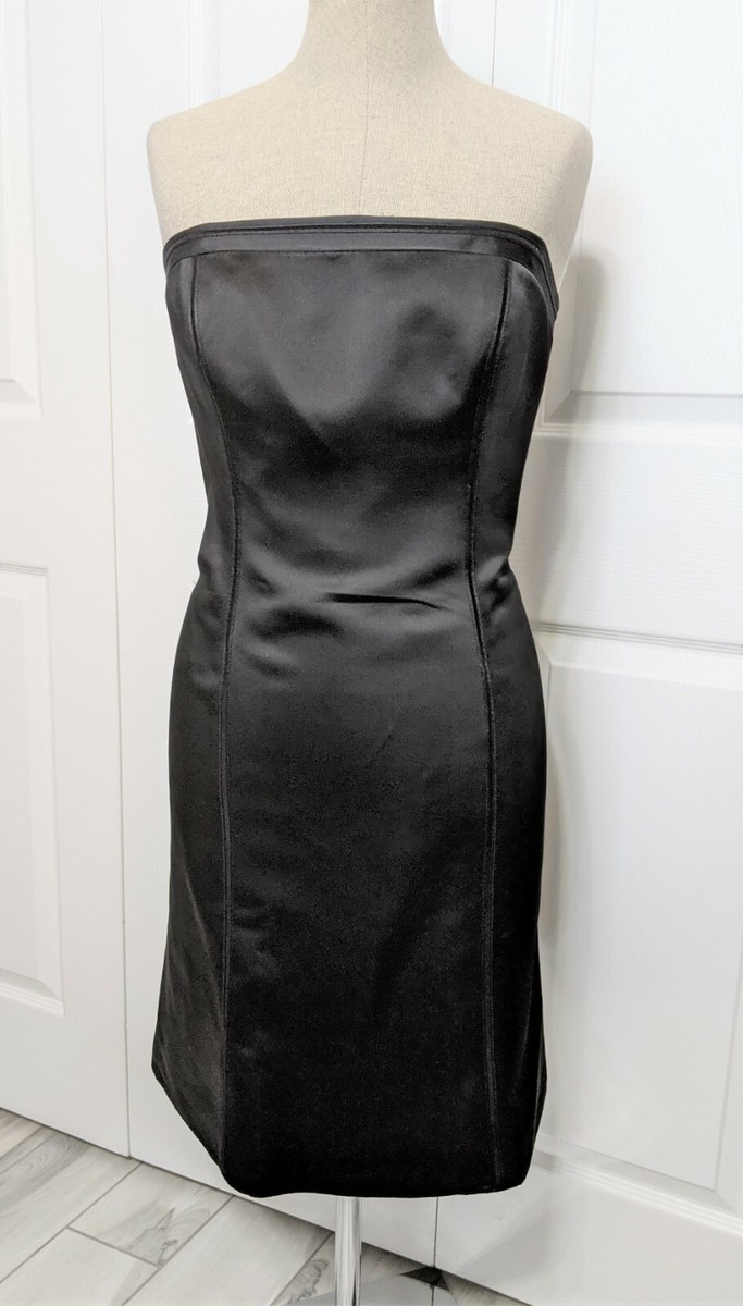 ann taylor black strapless dress Ann a Taylor size 2 black strapless dress