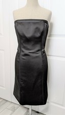 Ann Taylor Women's 10P  Black Satin Strapless Special Occasion Dress ~NWT~ $189