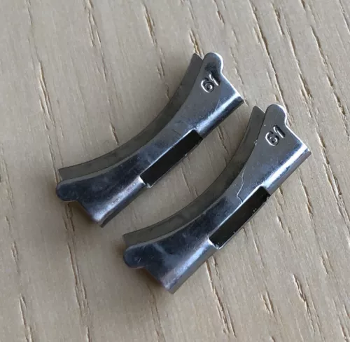 2 GREAT VINTAGE ROLEX 61 END PIECES 1960s OYSTER PERPETUAL EXPLORER DATE Daytona