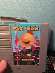 Pac-Man Tengen Gray Nintendo NES Authentic Box, Cart And Tengen Box