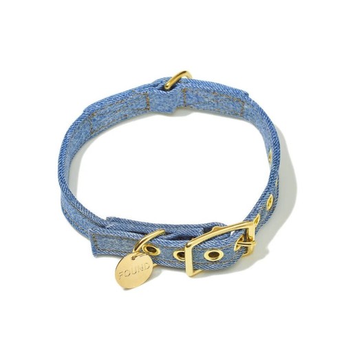 Found My Animal Denim Dog Collar,Medium