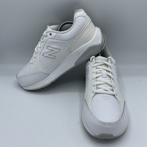 Walking Shoes White Leather Roll bar 