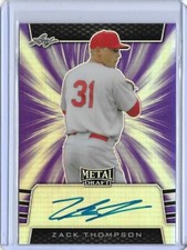 2019 Leaf Metal Draft ZACK THOMPSON Purple Prismatic Auto RC 6/25 Cardinals