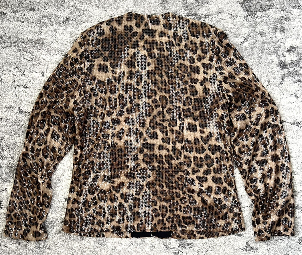 Exclusively Misook Leopard Print Clear Sequin Pai… - image 5