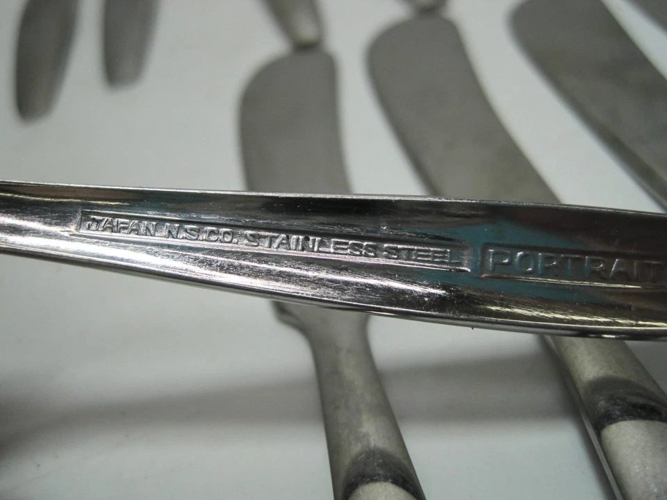 Tenedores para ensaladas cubiertos de acero inoxidable Nasco PORTRAIT 12 piezas esparcidores Foto 3 de 3