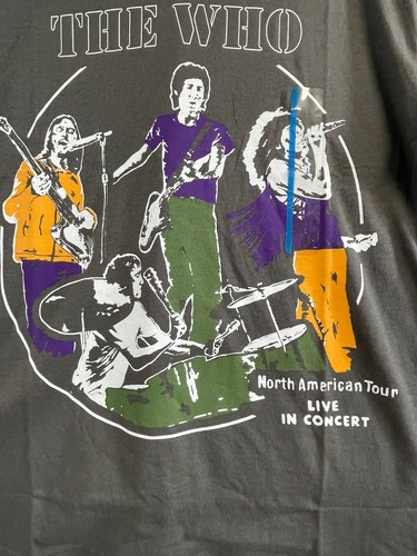 The Who North American Tour Short Sleeve T Shirt Gray Sz Large NWT New - Picture 2 of 5