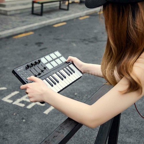 Worlde Panda mini 25-Key Portable USB Keyboard Drum Pad MIDI Electric Controller - Picture 5 of 12