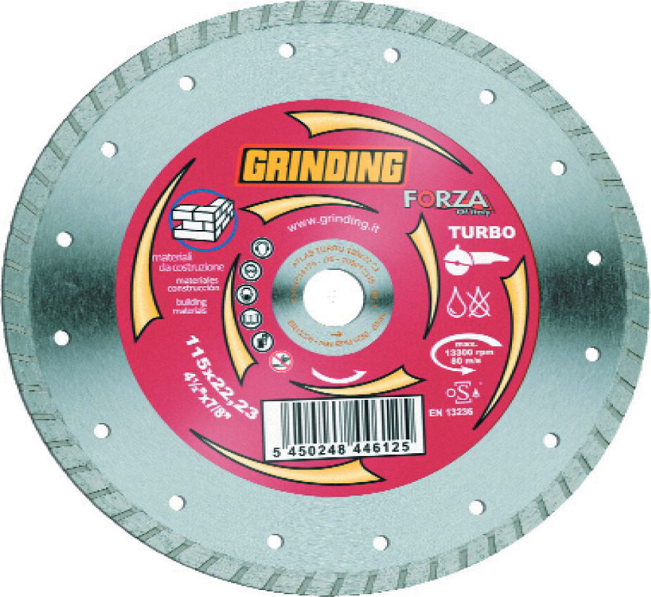 Disco Diamantato 230 mm per Cemento Granito Corona Continua Grinding Forza Turbo