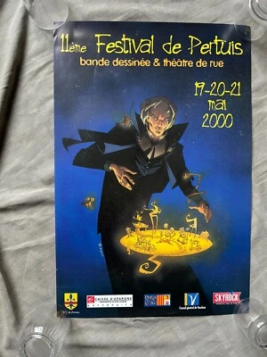THIERRY ROBIN AFFICHE 11e FESTIVAL BD PERTUIS 2000 40 x 60 cm EN EXCELLENT ÉTAT - Photo 1/3