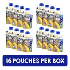  LOT OF 80 Happy Tot Organics Stage 4 Fiber  Protein, Pears, Blueberry- READ 