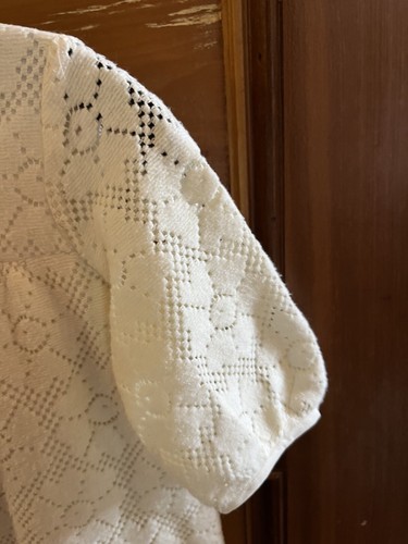 Vintage Girls/Big Plush Dress Lined White Knit Sunny Lee “A Sister Lee Fashions” - Picture 4 of 14